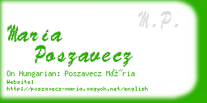 maria poszavecz business card